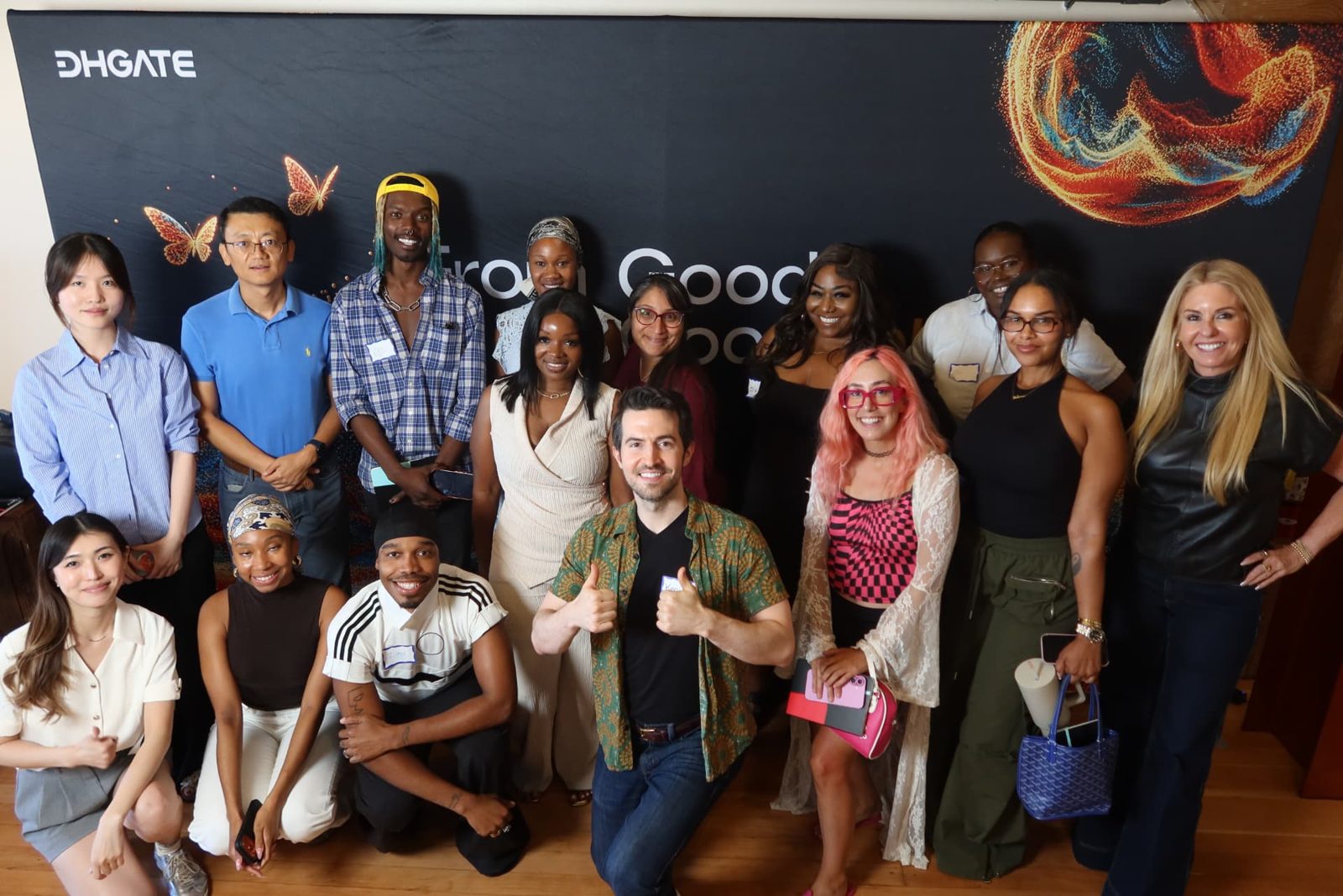 The full Cohort 1 group together in the Los Angeles loft